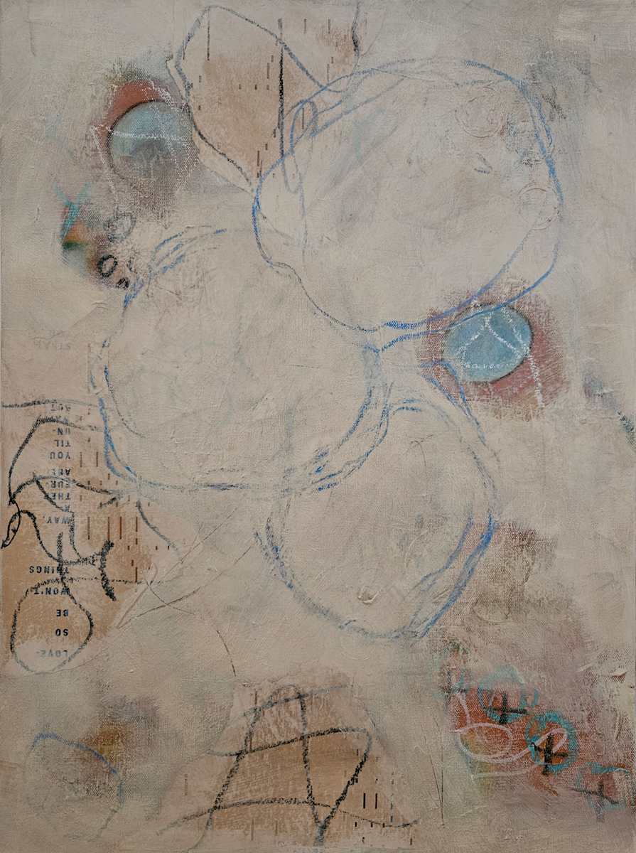 "Further Away" by Maria  Costa  Image: 18x24 Black Framed, Mixed Media