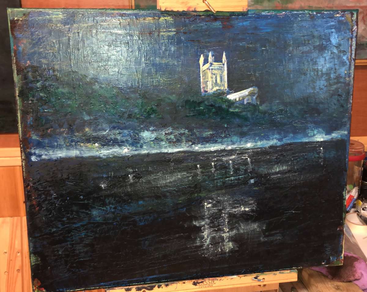 Worcester Cathedral at night by John Simnett, Image 1.