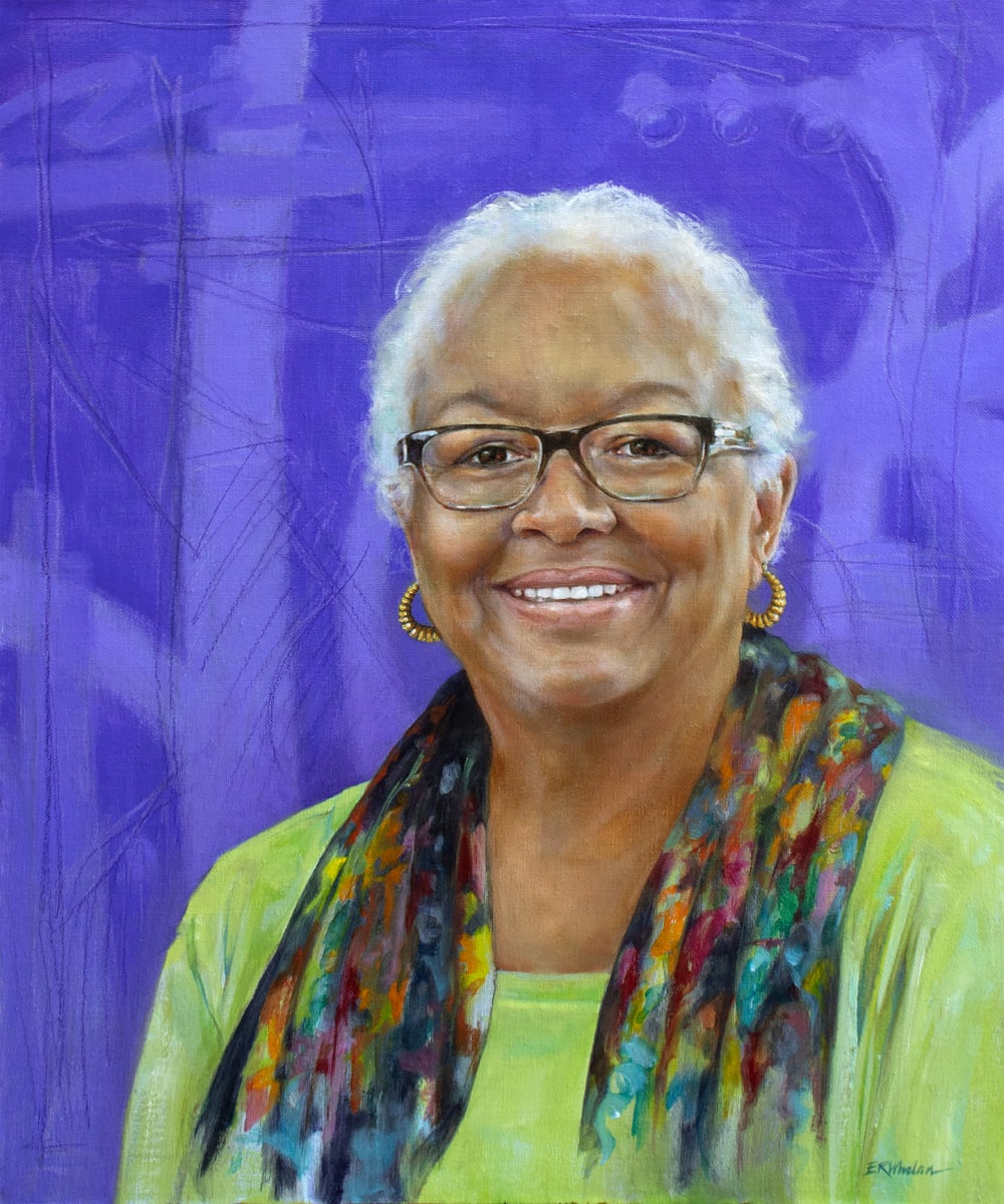 Portrait of Francine Kelly by Elizabeth R. Whelan  Image: Francine Kelly, former Executive Director, Featherstone Center for the Arts, Oak Bluffs, MA
