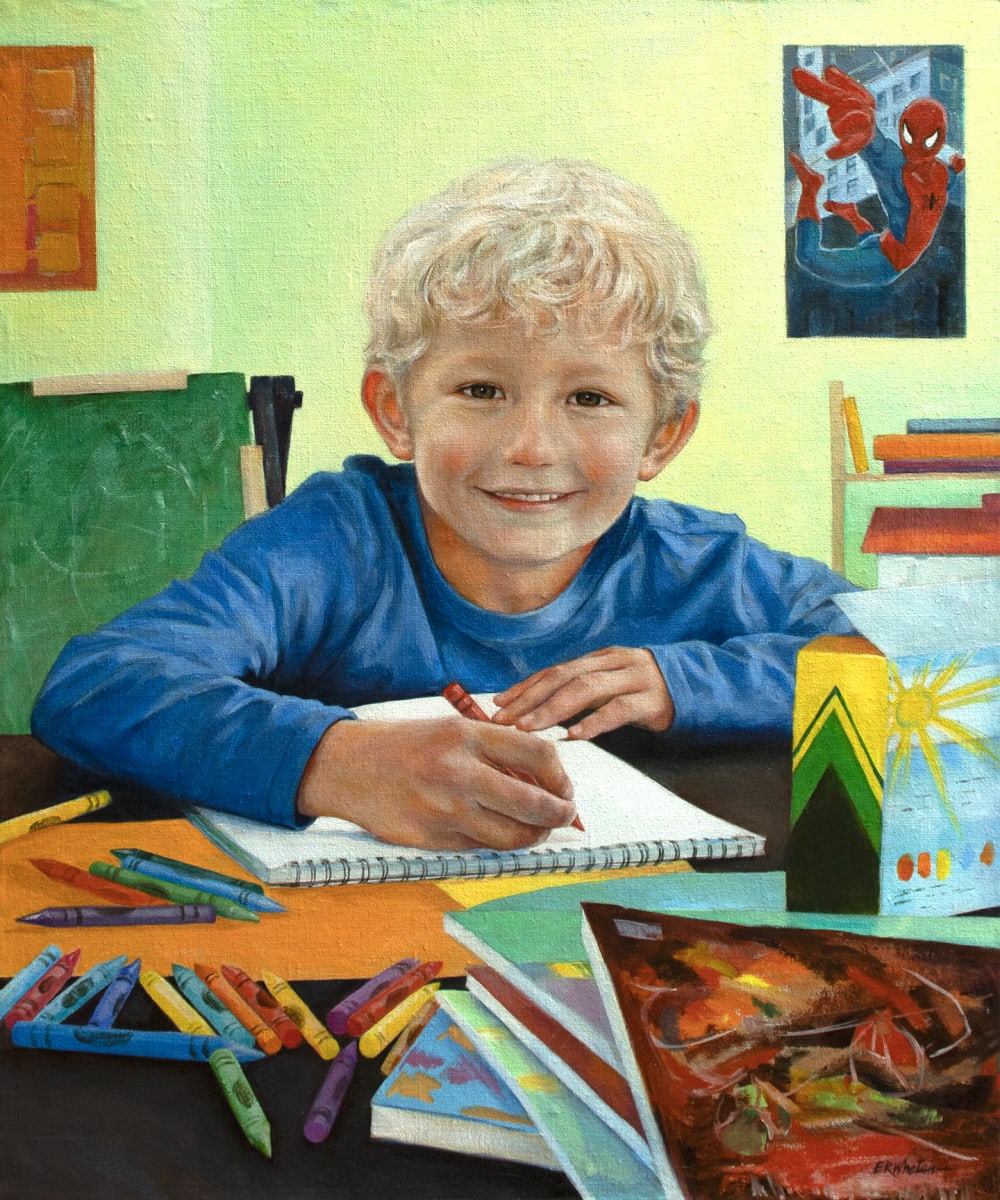 Portrait of Nathan O'Brien, seated by Elizabeth R. Whelan 