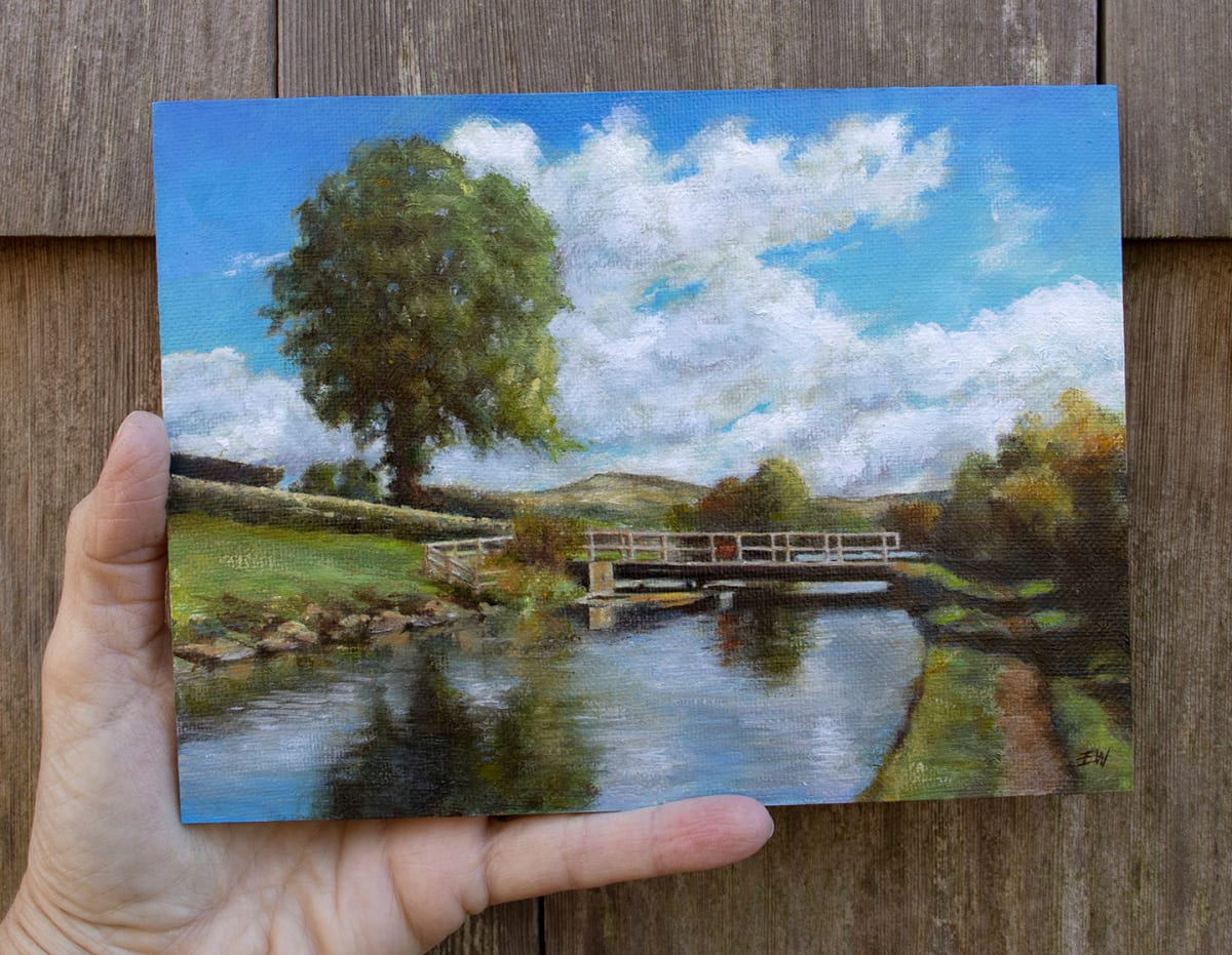 Swing Bridge - Liverpool and Leeds canal, Yorkshire by Elizabeth R. Whelan 