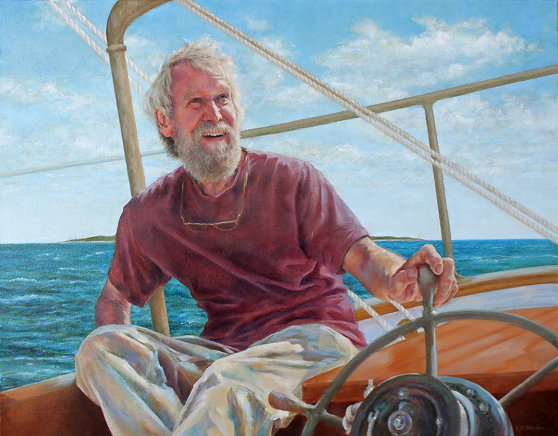 Portrait of Boat Builder and Designer Ross Gannon by Elizabeth R. Whelan 