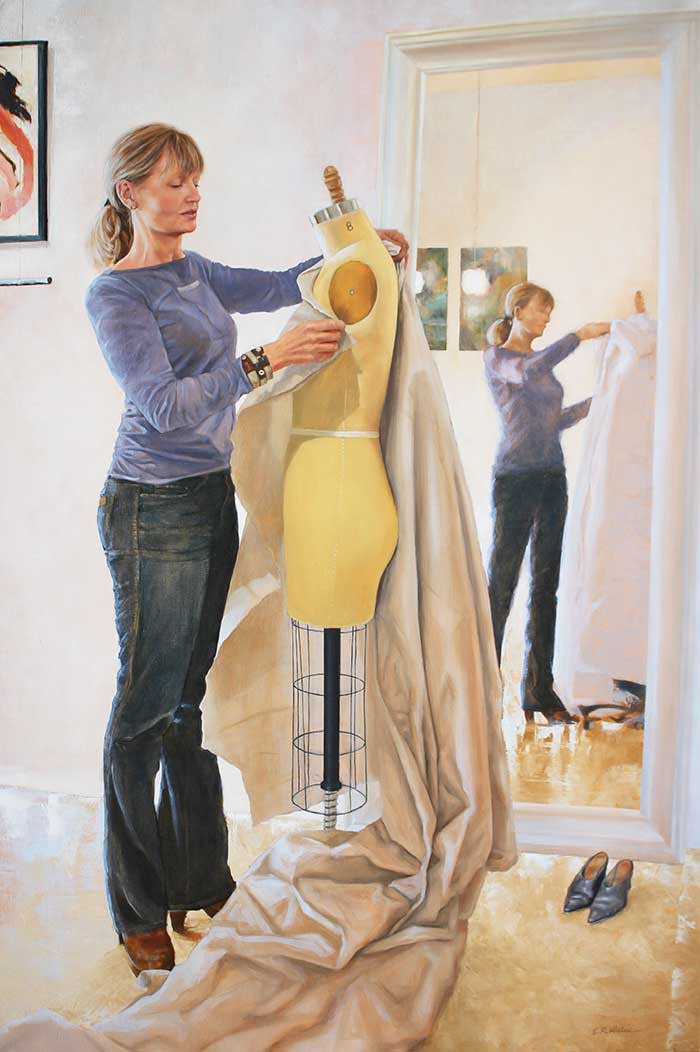 Portrait of Clothing Designer Stina Sayre by Elizabeth R. Whelan 