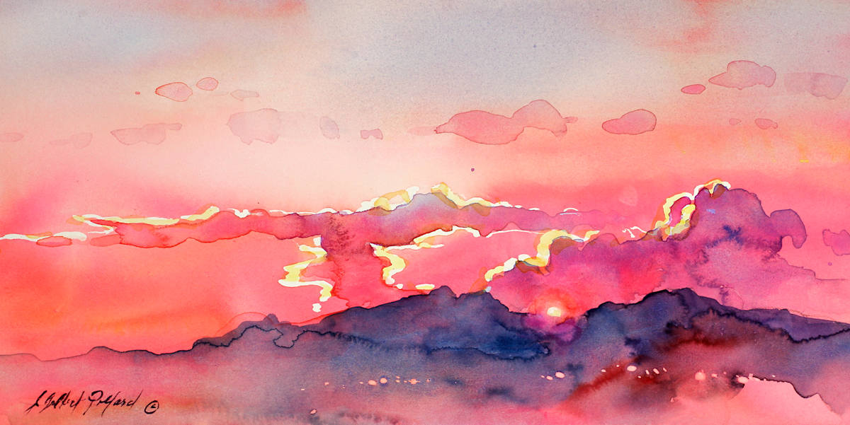 Sun Sets on the White Tanks by Julie Gilbert Pollard, Image 1.