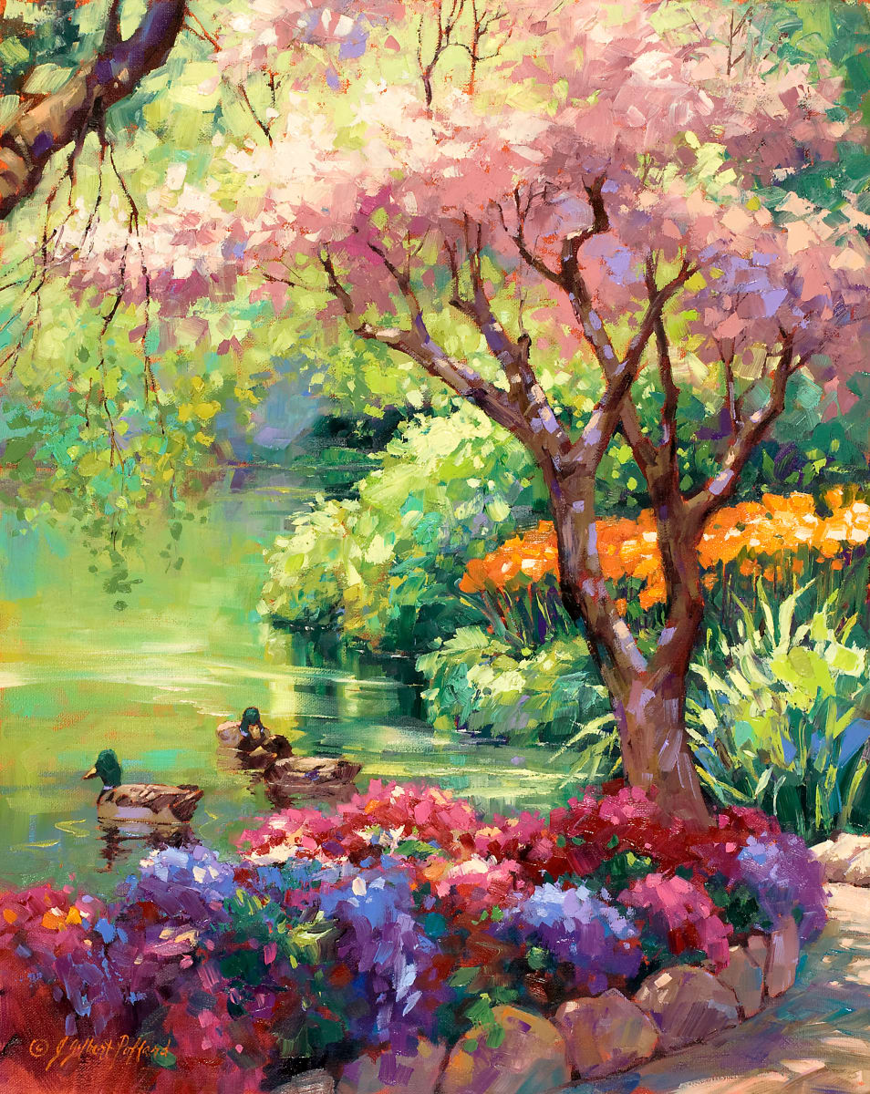 A Butchart Gardens Gem II by Julie Gilbert Pollard 