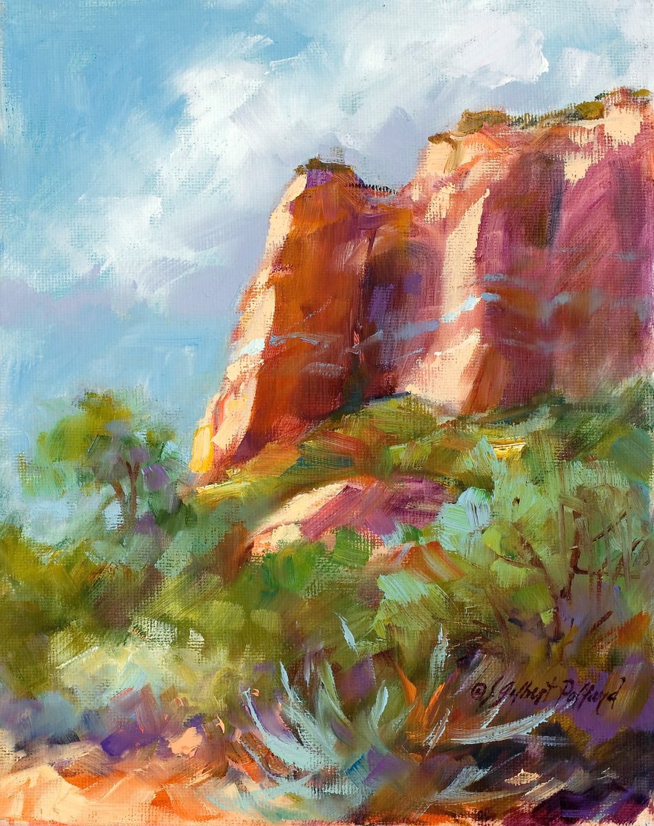 On the Shoulder of Courthouse Butte by Julie Gilbert Pollard 