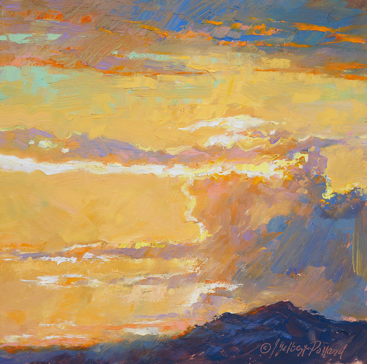 Sunset II - AKA Monsoon Sunset by Julie Gilbert Pollard 