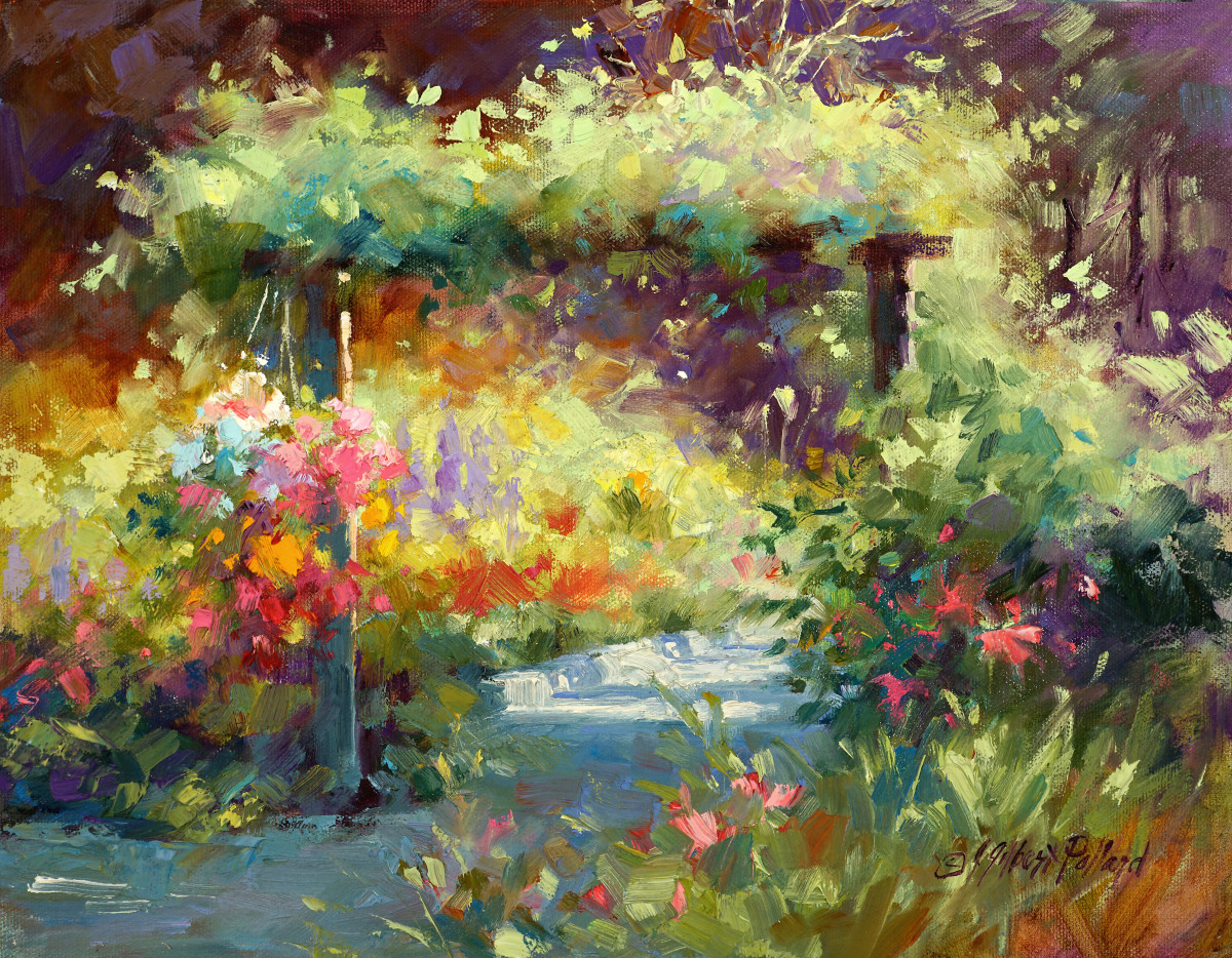 Hanging Flower Basket I by Julie Gilbert Pollard 