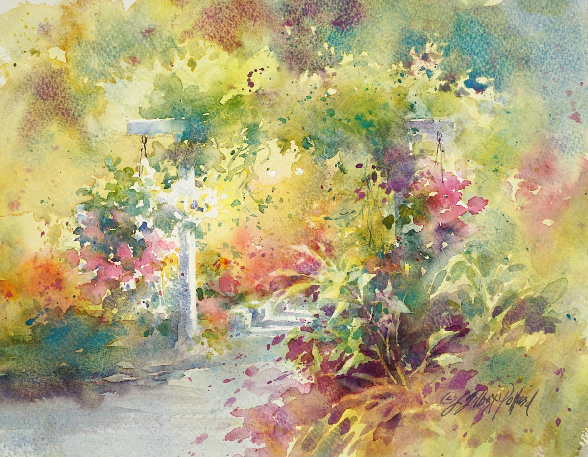 Hanging Flower Basket II by Julie Gilbert Pollard 