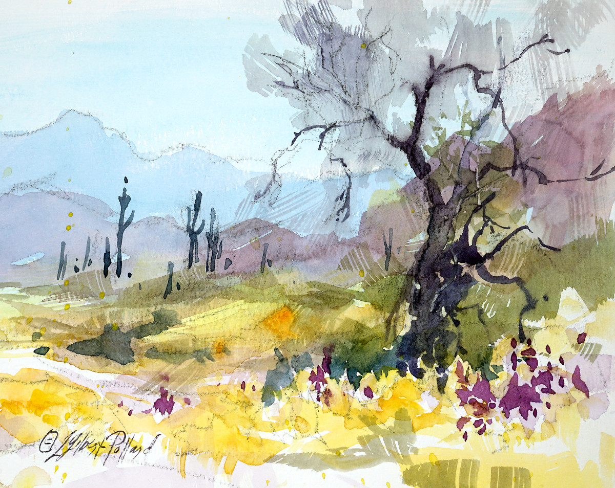 Plein Air in the White Tanks by Julie Gilbert Pollard 