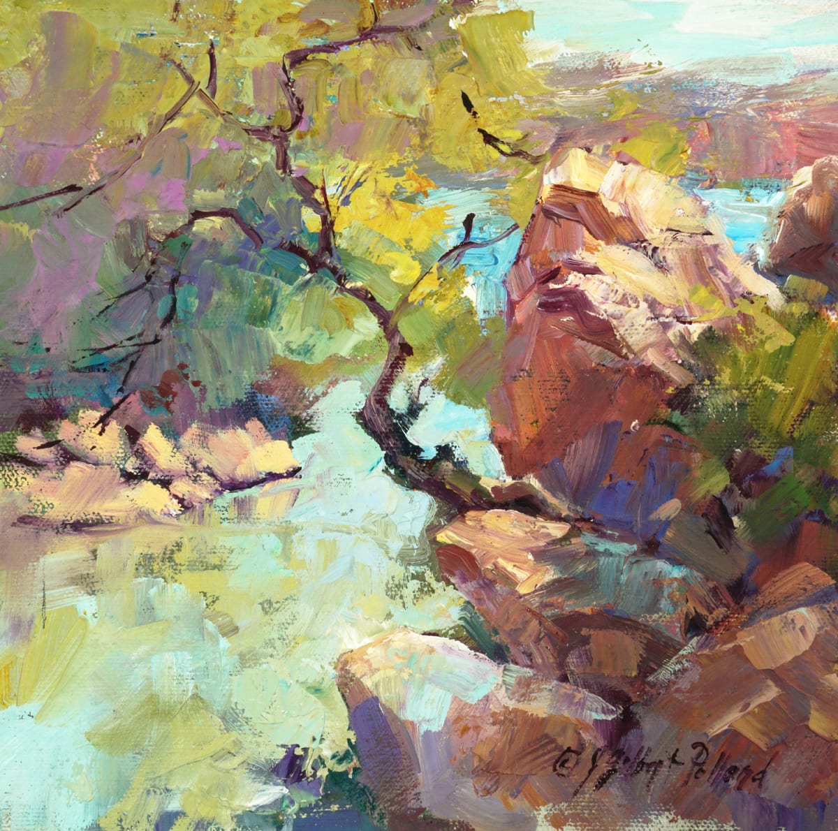 Watson Lake Overlook by Julie Gilbert Pollard 