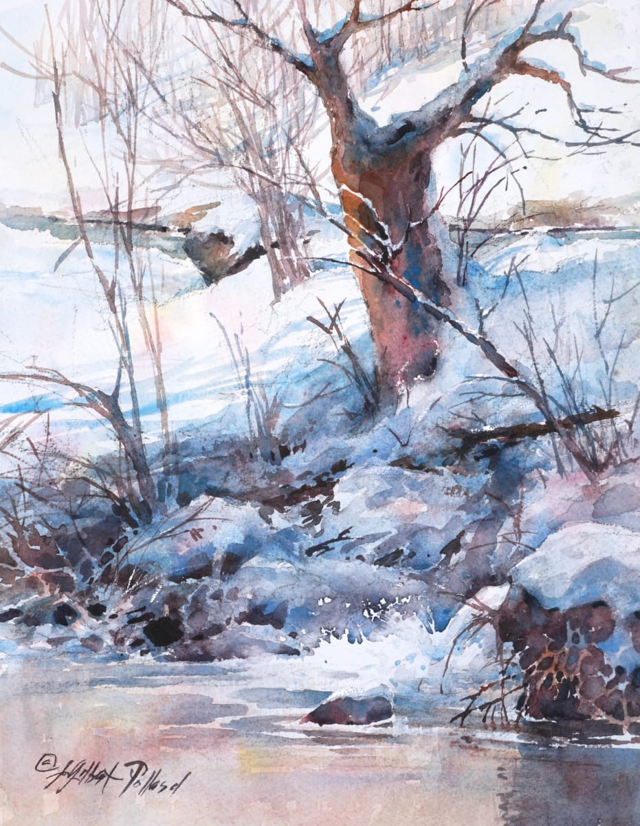 Frosty Oak Creek II by Julie Gilbert Pollard 