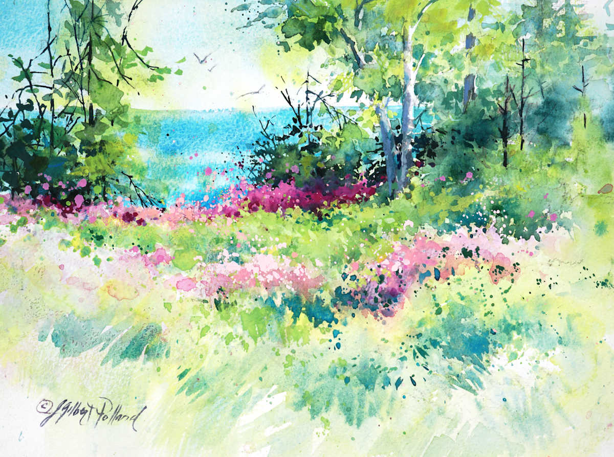 Lake Superior View from Madeline Island by Julie Gilbert Pollard 