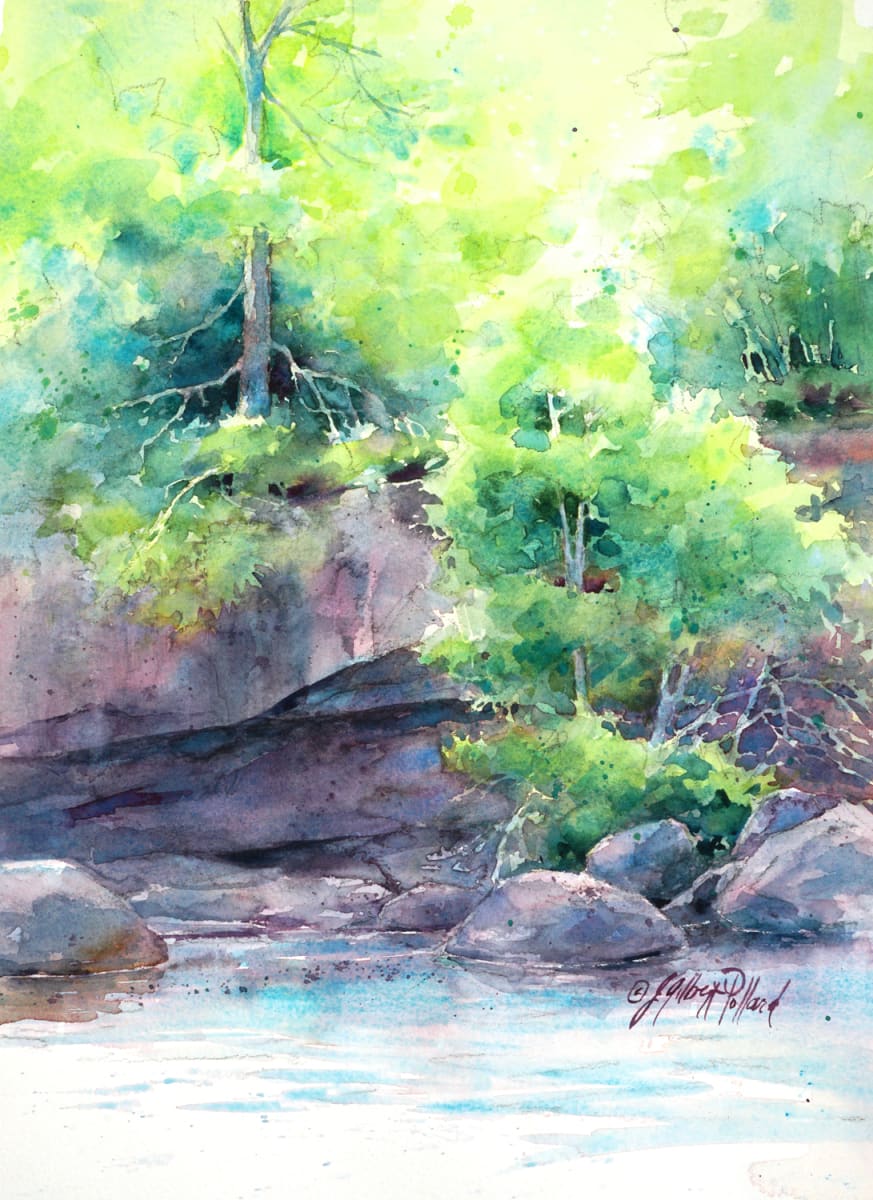 Island Cliff, Lake Superior by Julie Gilbert Pollard 