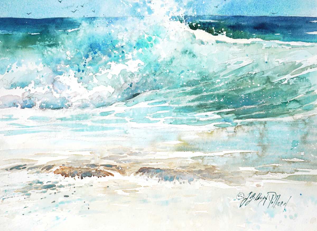 Crystal Cove Wave by Julie Gilbert Pollard 