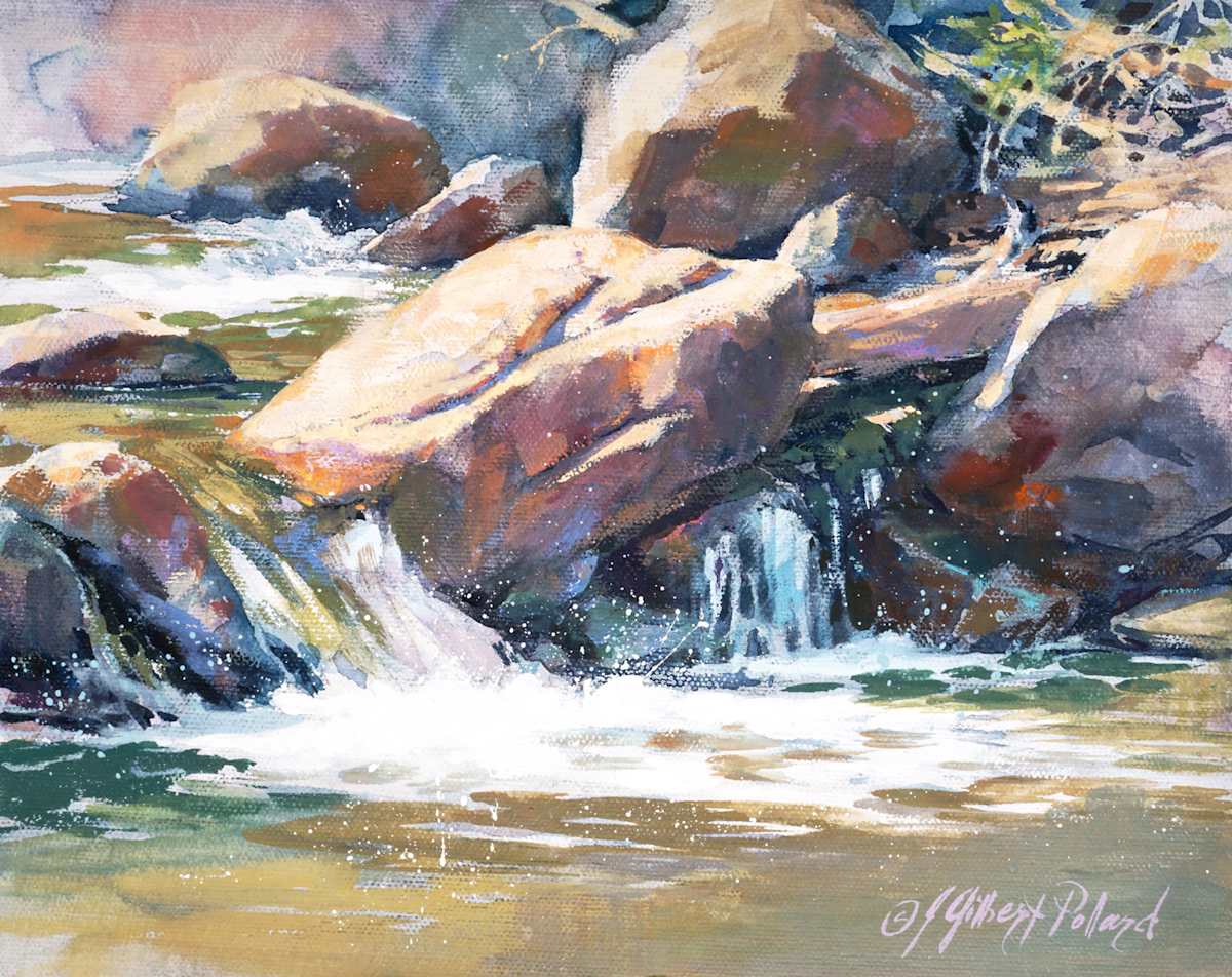 Portrait of a Mountain Stream (Lefthand Creek, Buckingham Park, CO II) by Julie Gilbert Pollard 