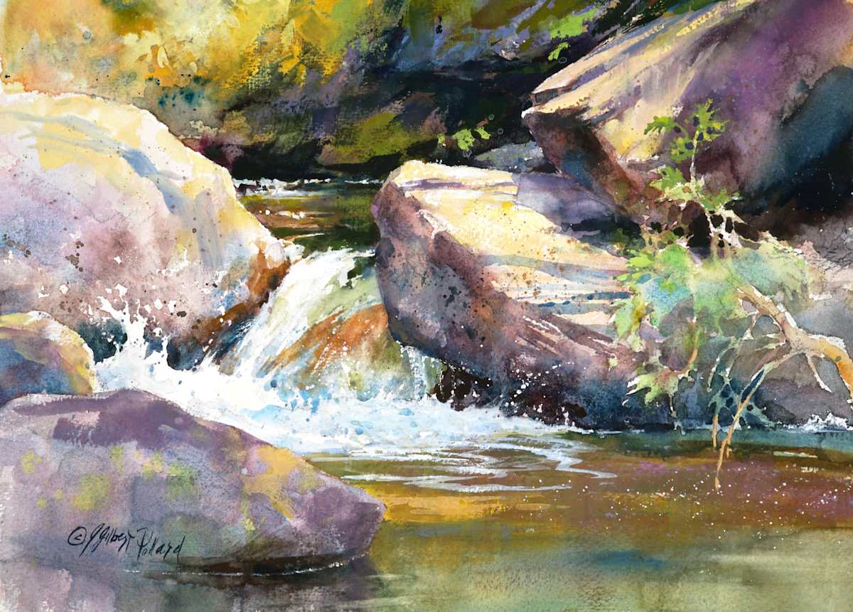 Stream Along Wolf Creek Pass by Julie Gilbert Pollard 