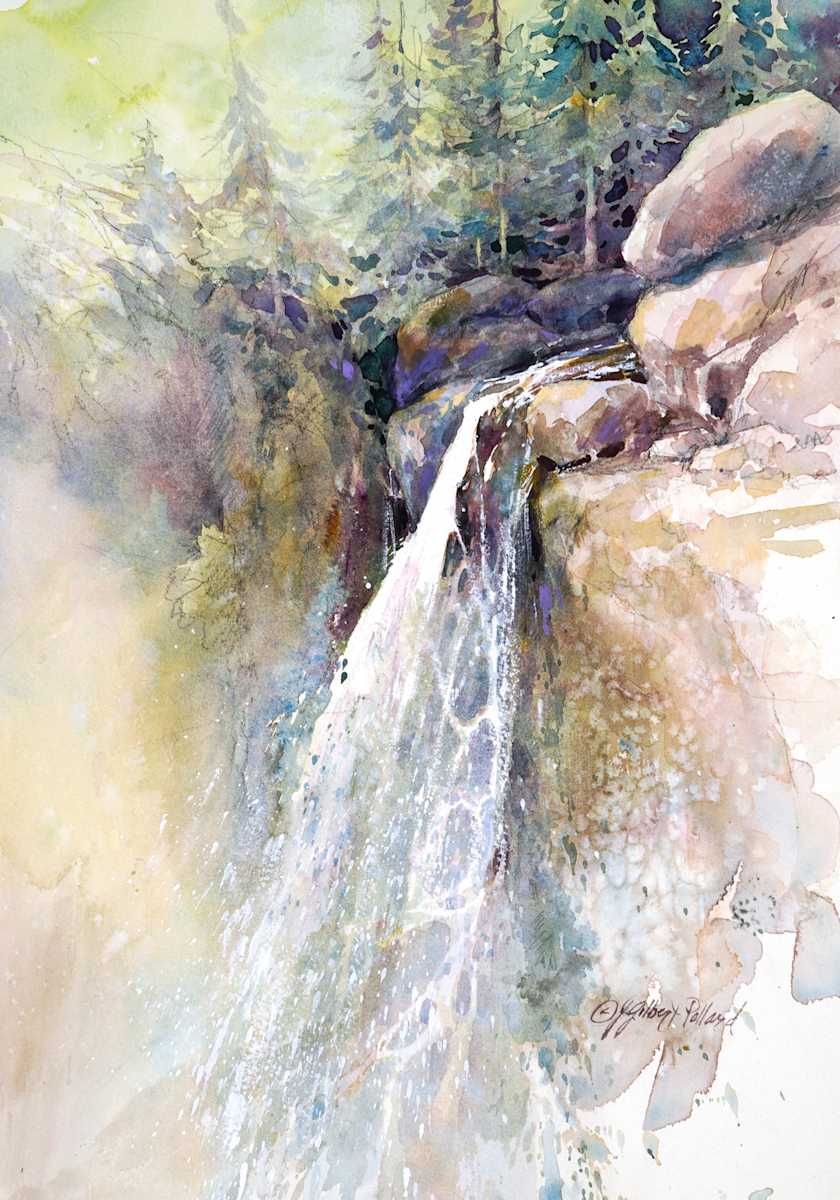 Waterfall Along Wolf Creek Pass by Julie Gilbert Pollard 