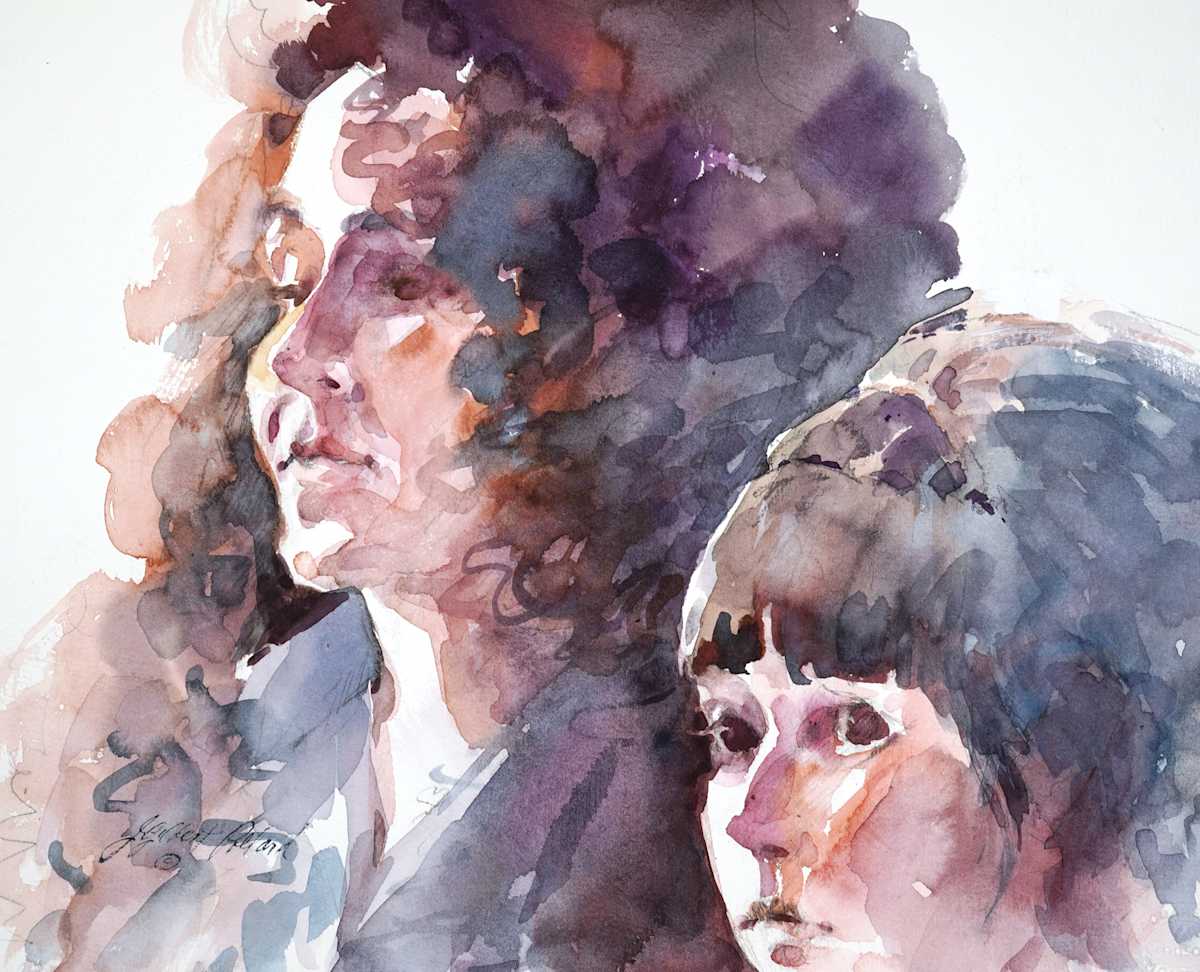 Lioness & Cub by Julie Gilbert Pollard 