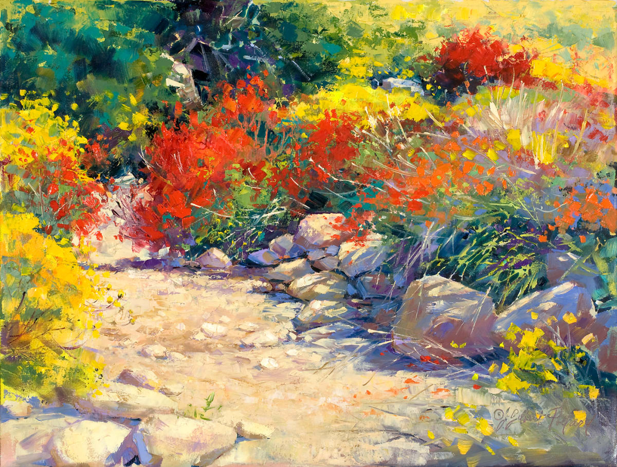 Sandy Wash - Lost Dutchman by Julie Gilbert Pollard 