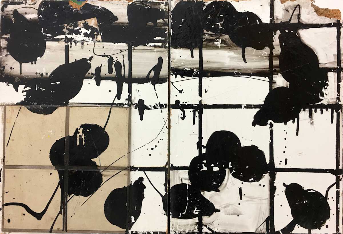 Apples and Pears on Grid by Tom Goldenberg Studio LLC 