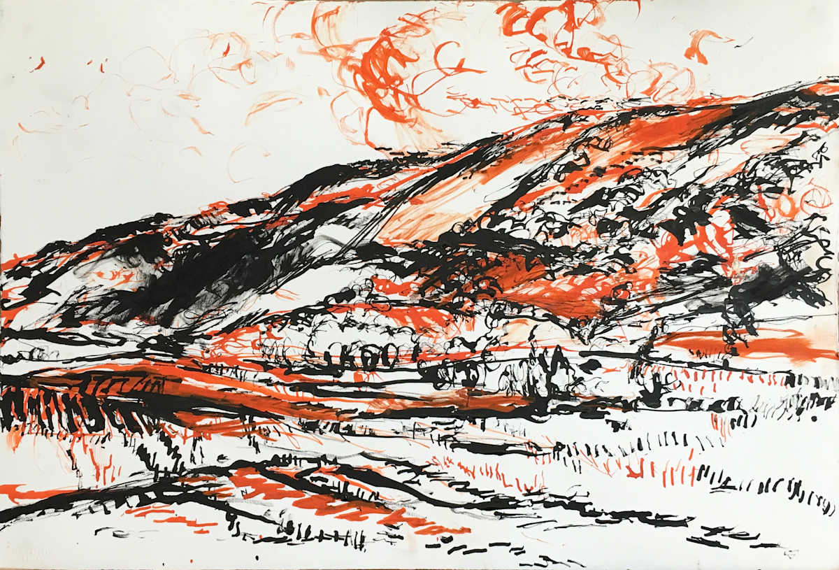 Black and Orange Ridge by Tom Goldenberg Studio LLC, Image 1.