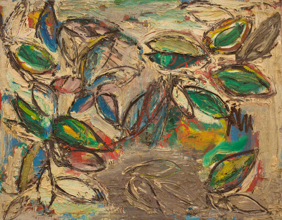 Grey Leaves by Tom Goldenberg Studio LLC, Image 1.