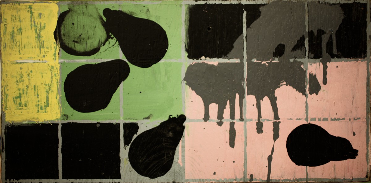 Black Pears on Pink Ground by Tom Goldenberg Studio LLC 