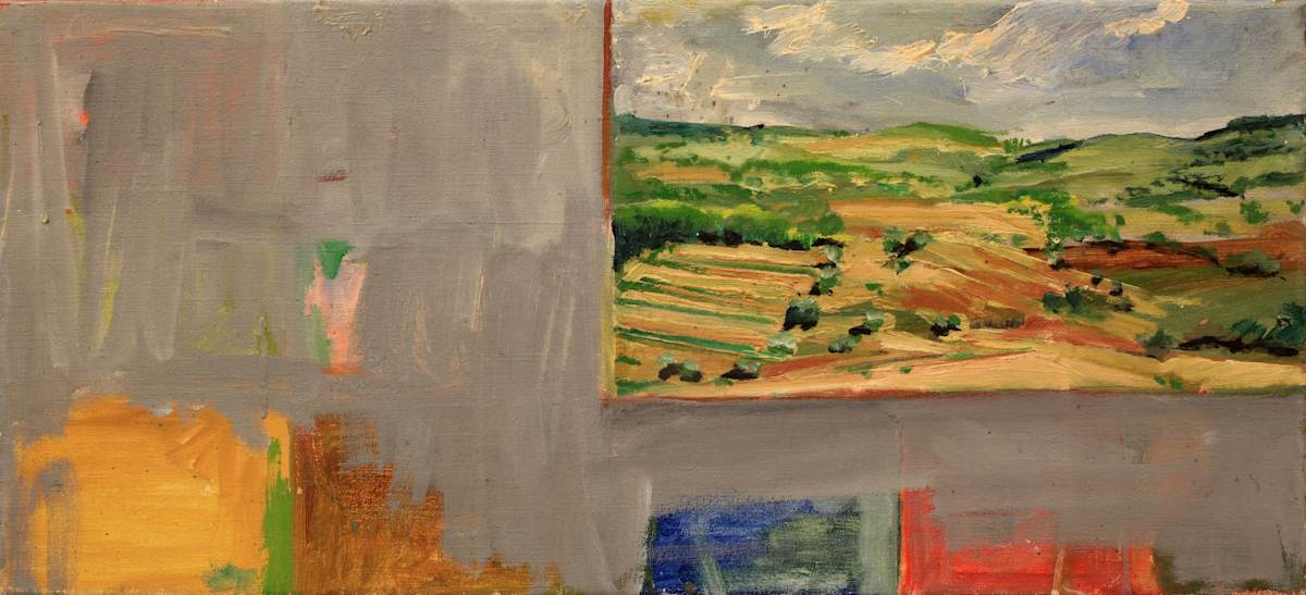 Abstract Painting with Landscape by Tom Goldenberg Studio LLC 