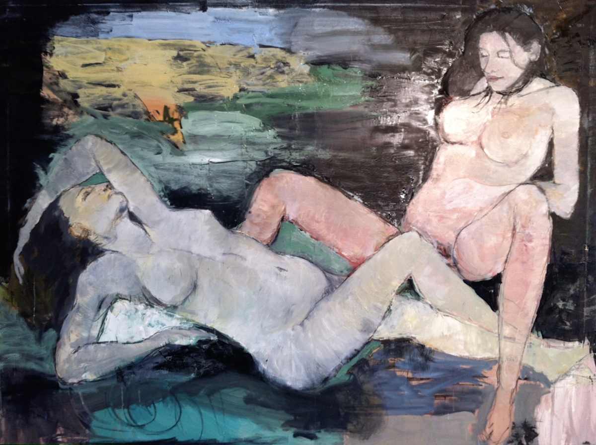 Two Figures in a Landscape by Tom Goldenberg Studio LLC 