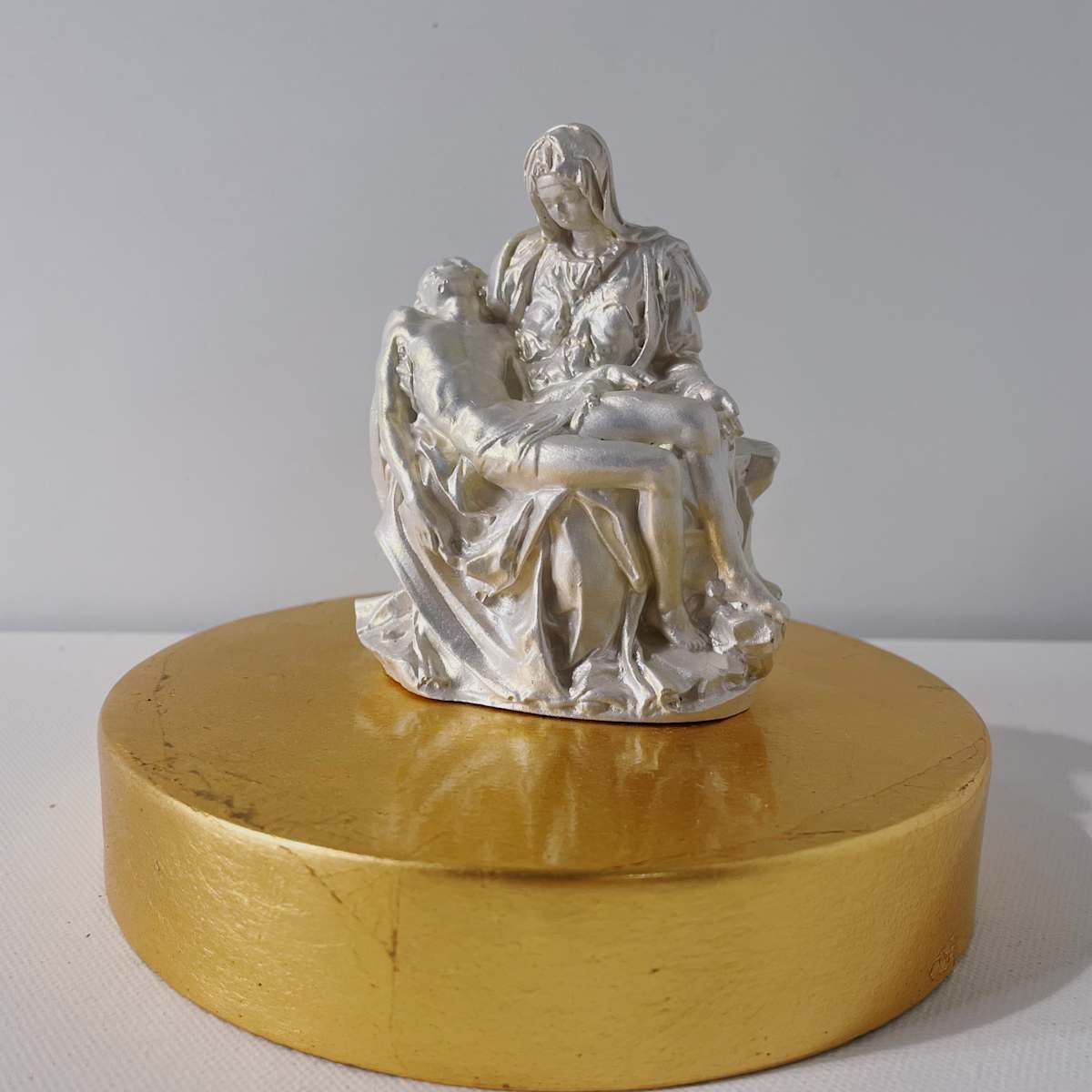 “Ultimate Sacrifice “  Image: Pieta  on Round Gold Base