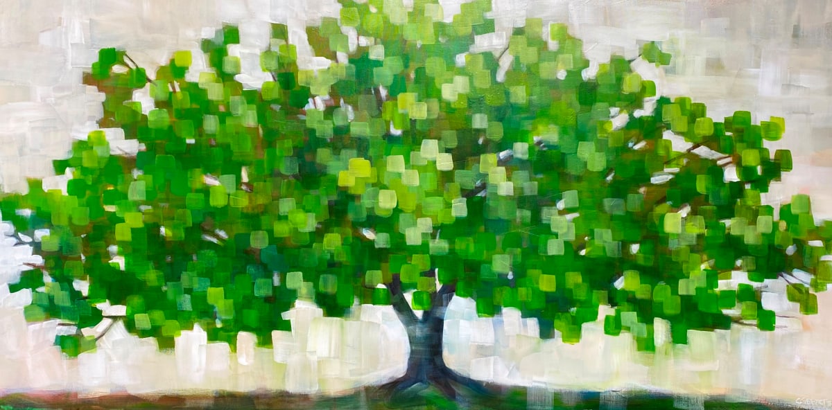 I Dream of Green by Connie Geerts  Image: I Dream of Green - 30x60x1.5 - acrylic on canvas
