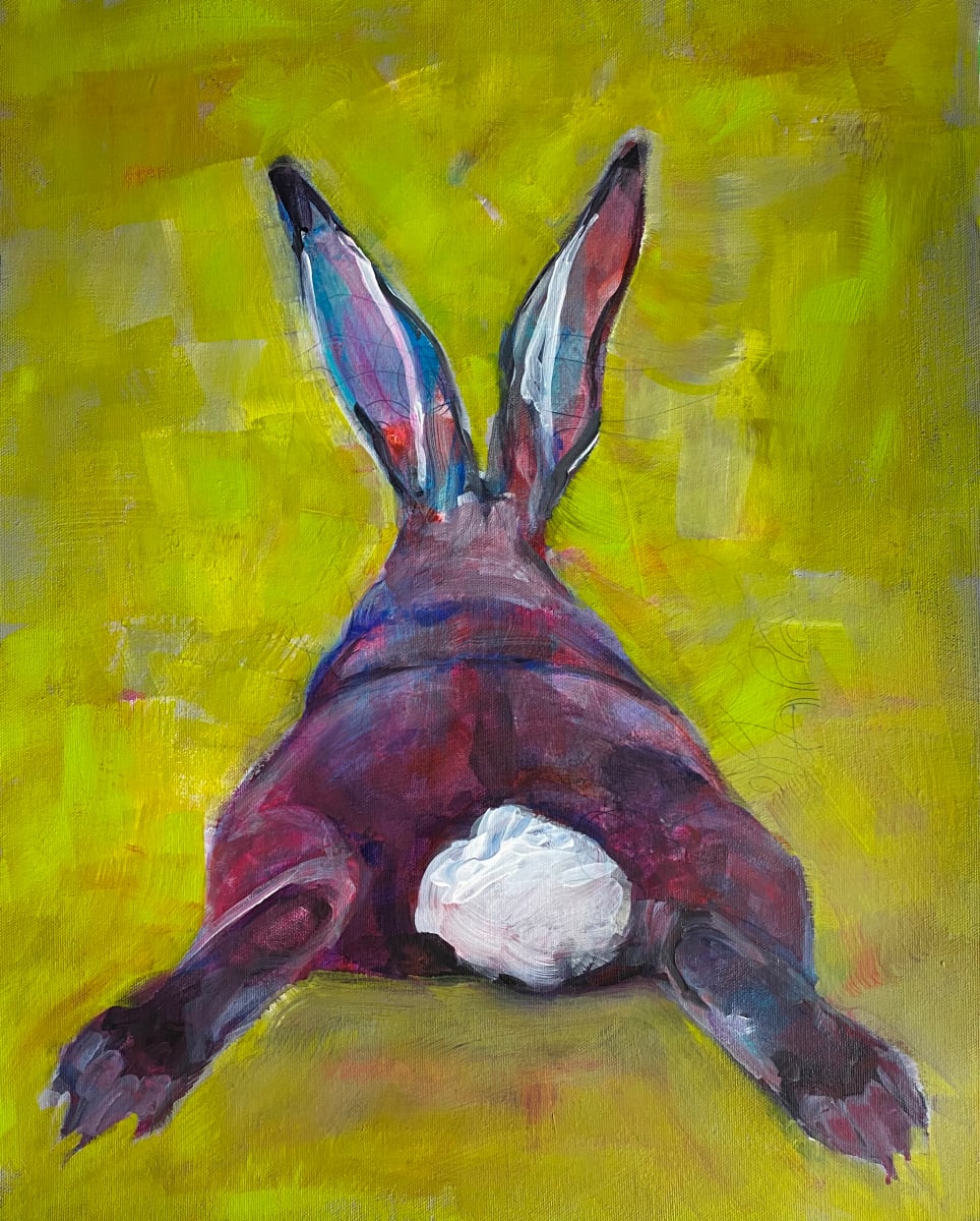 Bunny Butt  Image: acrylic on canvas paper - unframed