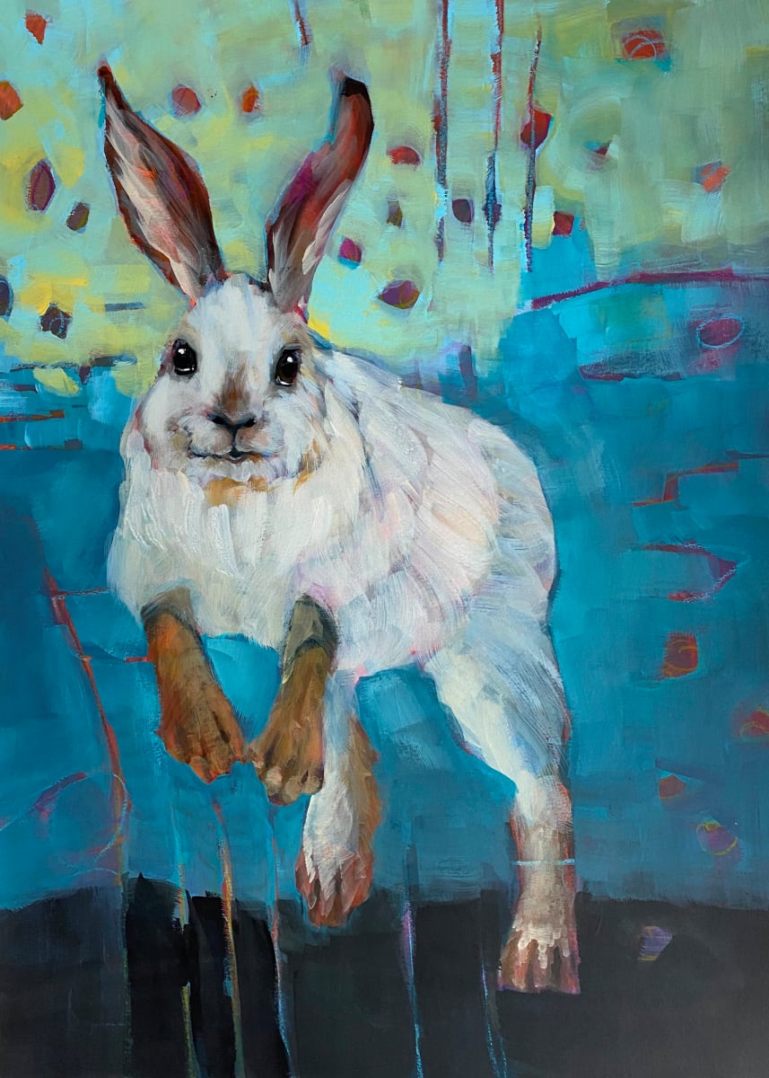 Running Bunny  Image: acrylic on paper - unframed