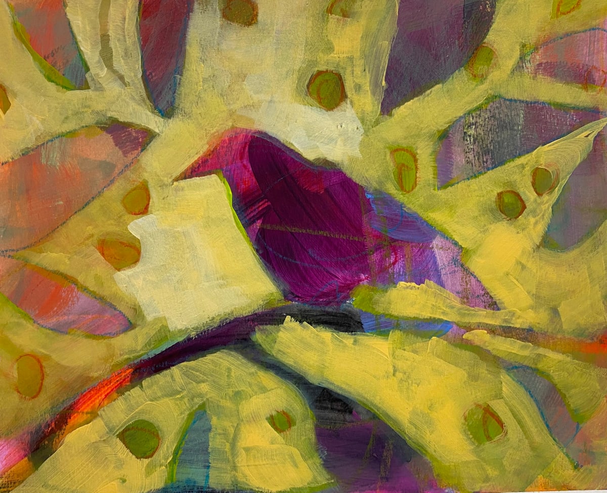 Bright Birdy  Image: acrylic on paper - unframed