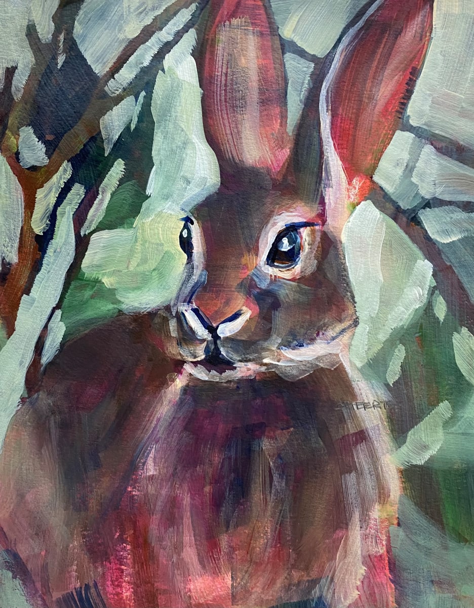 Brown Bunny  Image: acrylic on paper - unframed