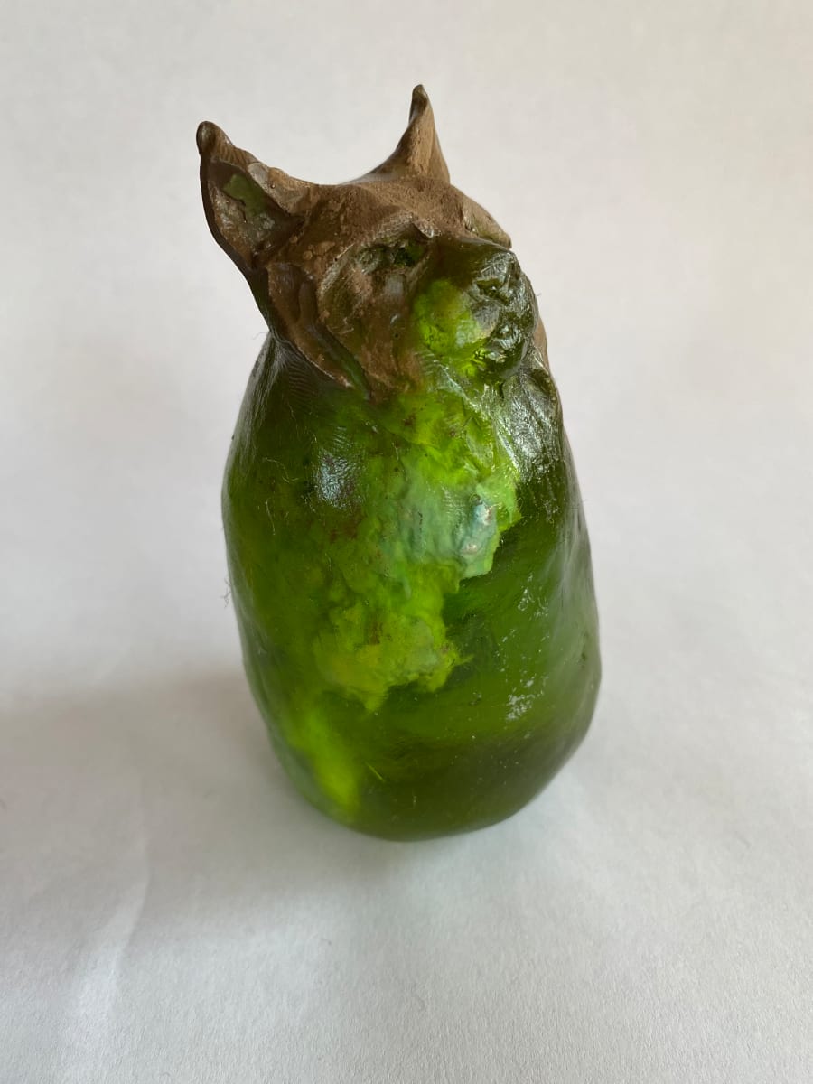 Green Bobcat  Image: Modern Relics - resin/bronze/mixed media