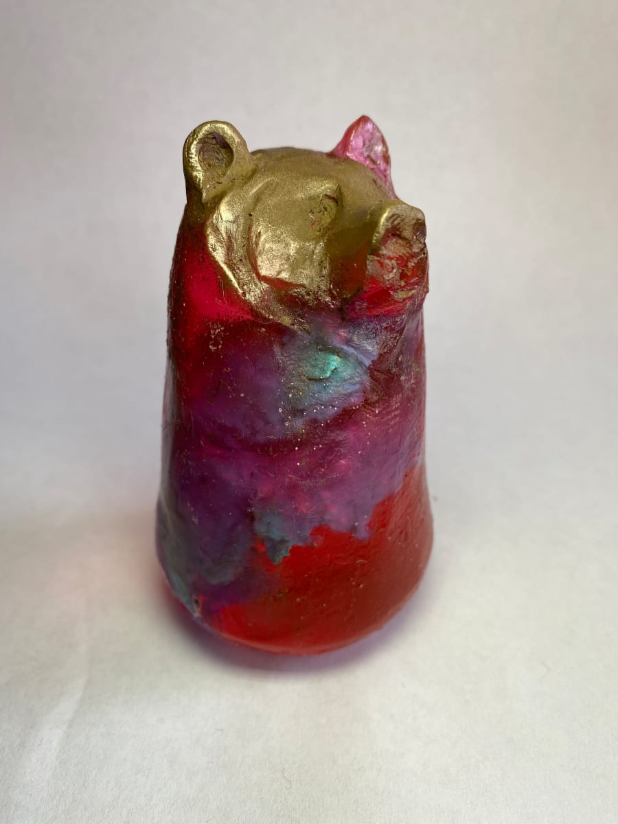 Pink bear  Image: Modern Relics - resin/bronze/mixed media