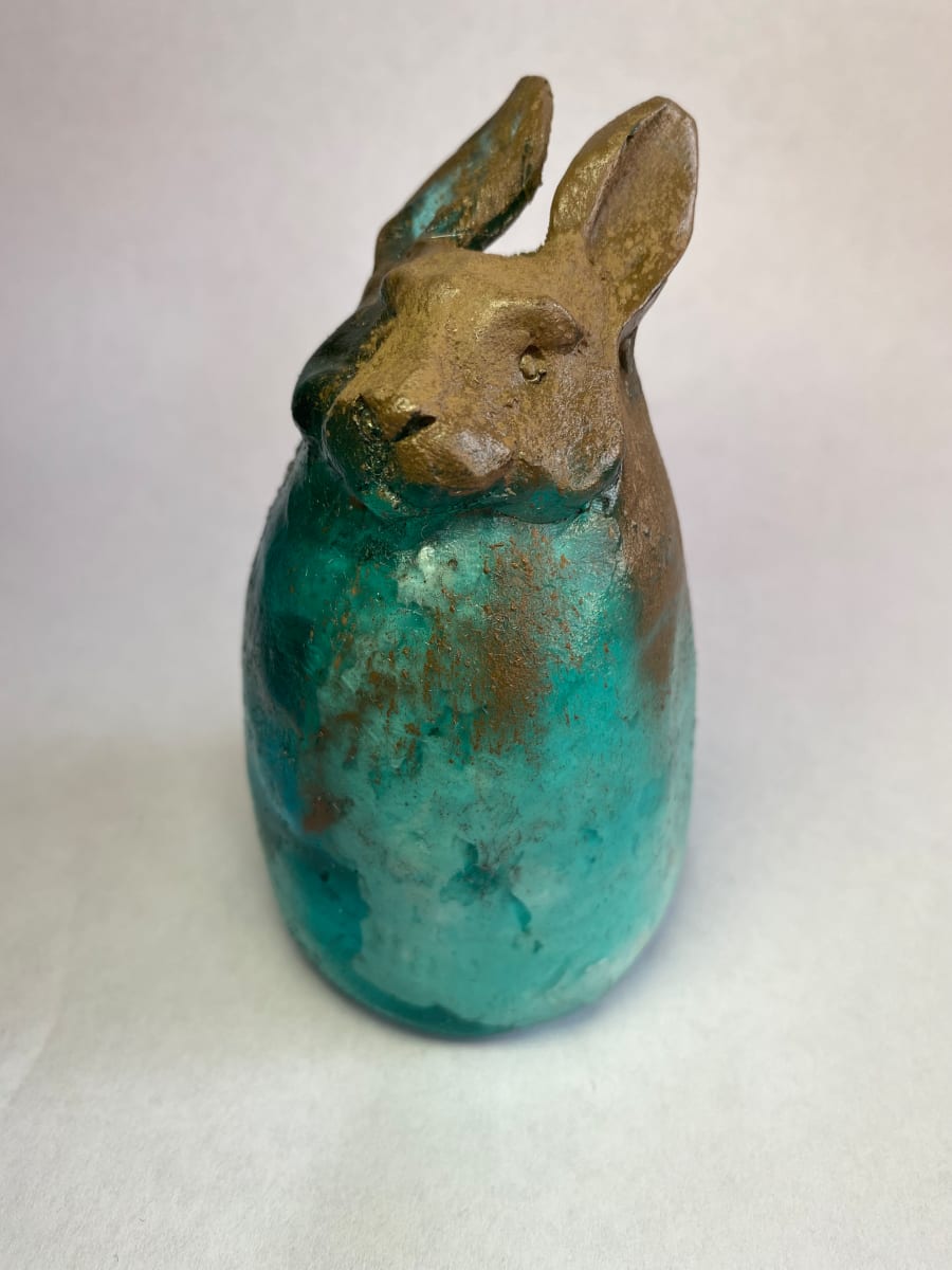 Blue Bunny  Image: Modern Relics - resin/bronze/mixed media