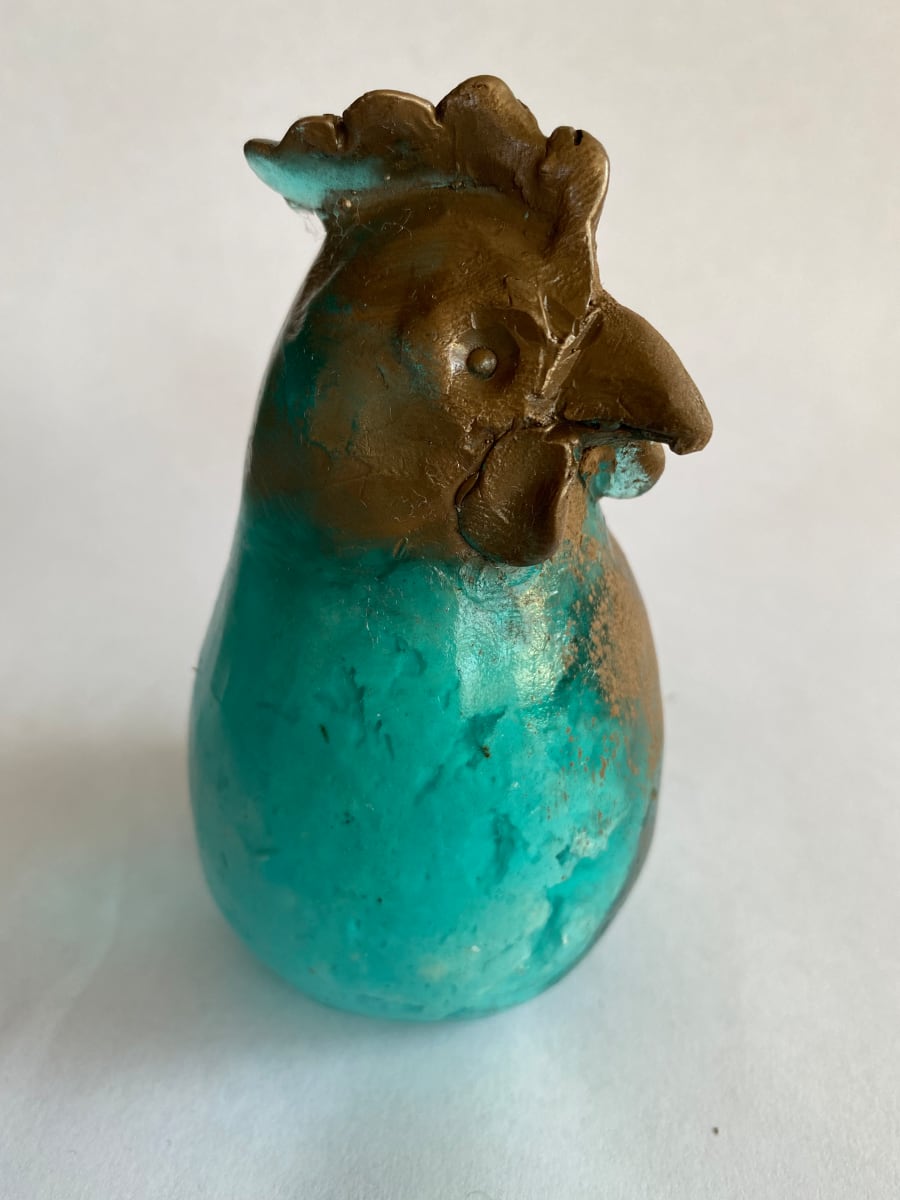 Blue Chicken  Image: Modern Relics - resin/bronze/mixed media
