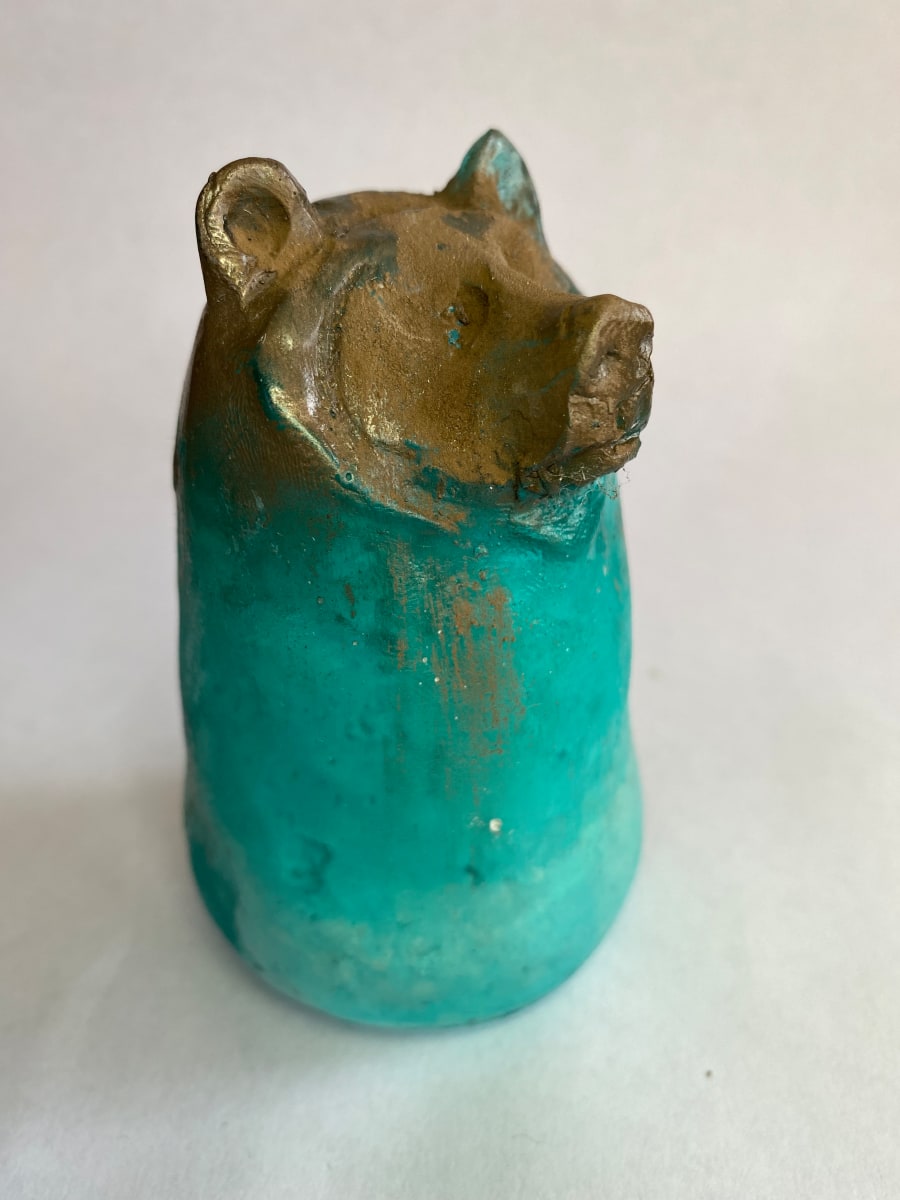 Blue Bear  Image: Modern Relics - resin/bronze/mixed media