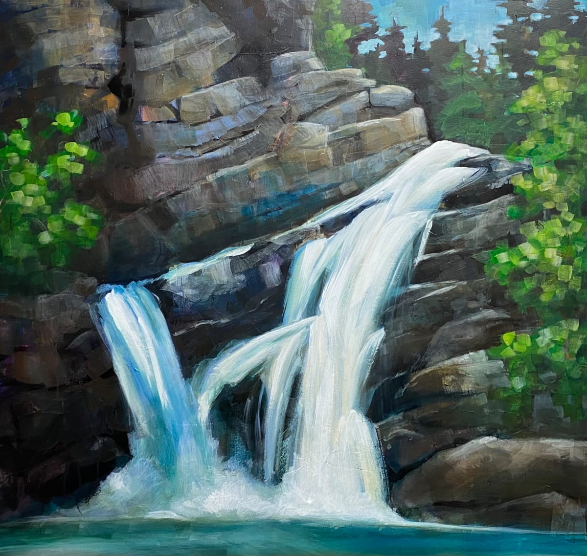 Cameron Falls - Waterton, AB by Connie Geerts 