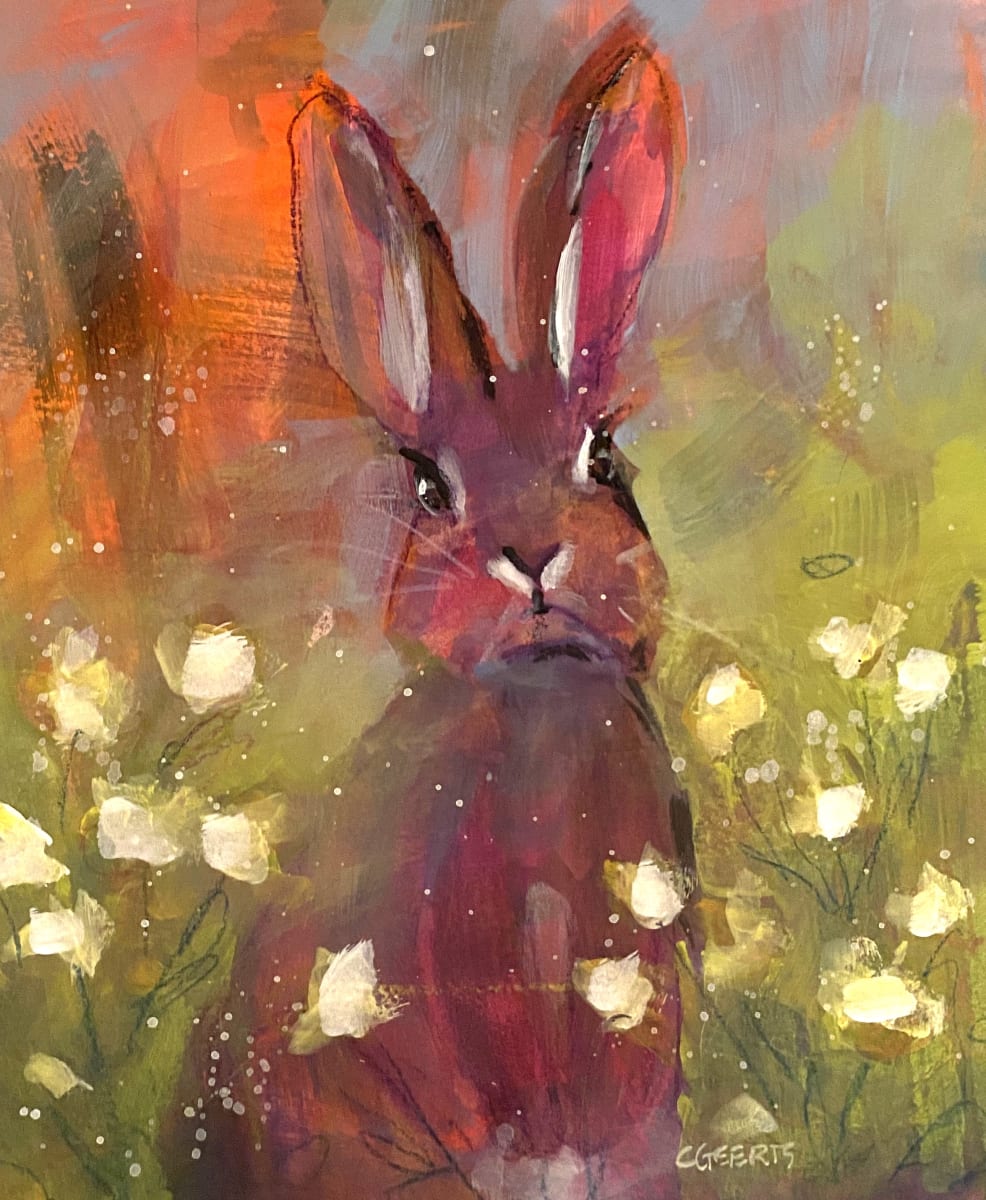 Bunny in the Grass by Connie Geerts 