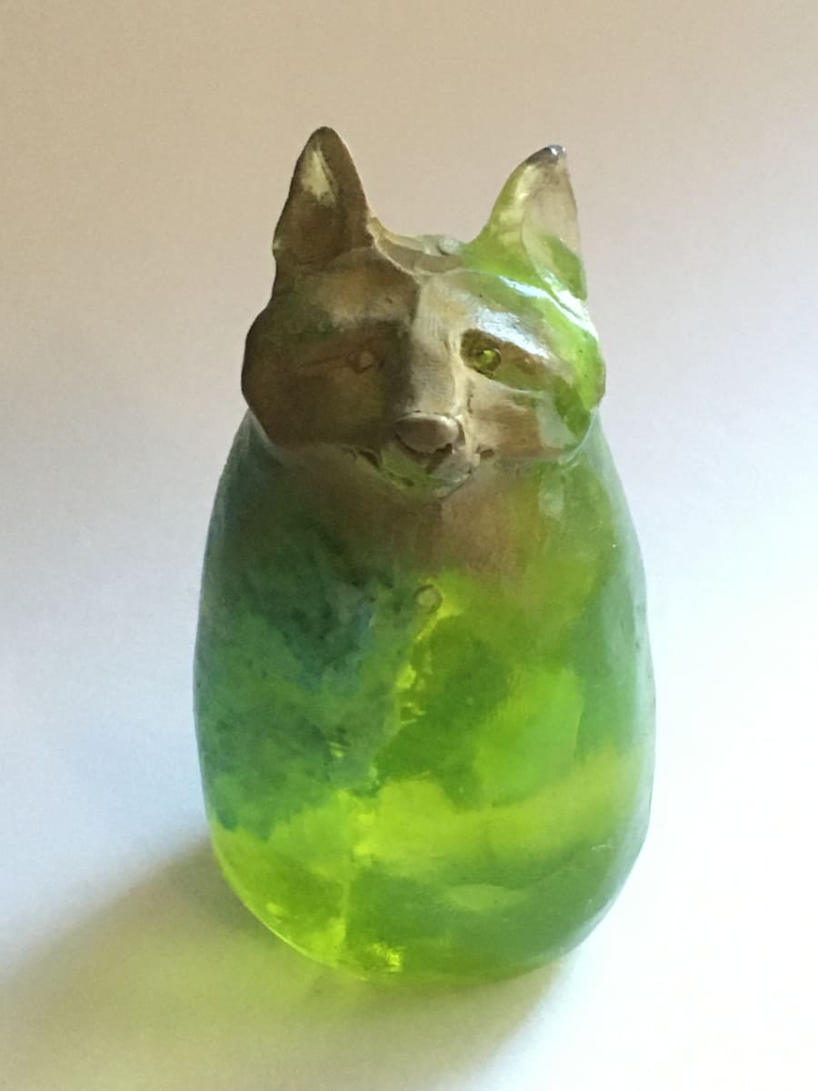 Fox (green w/ coldcast brass), Image 1.