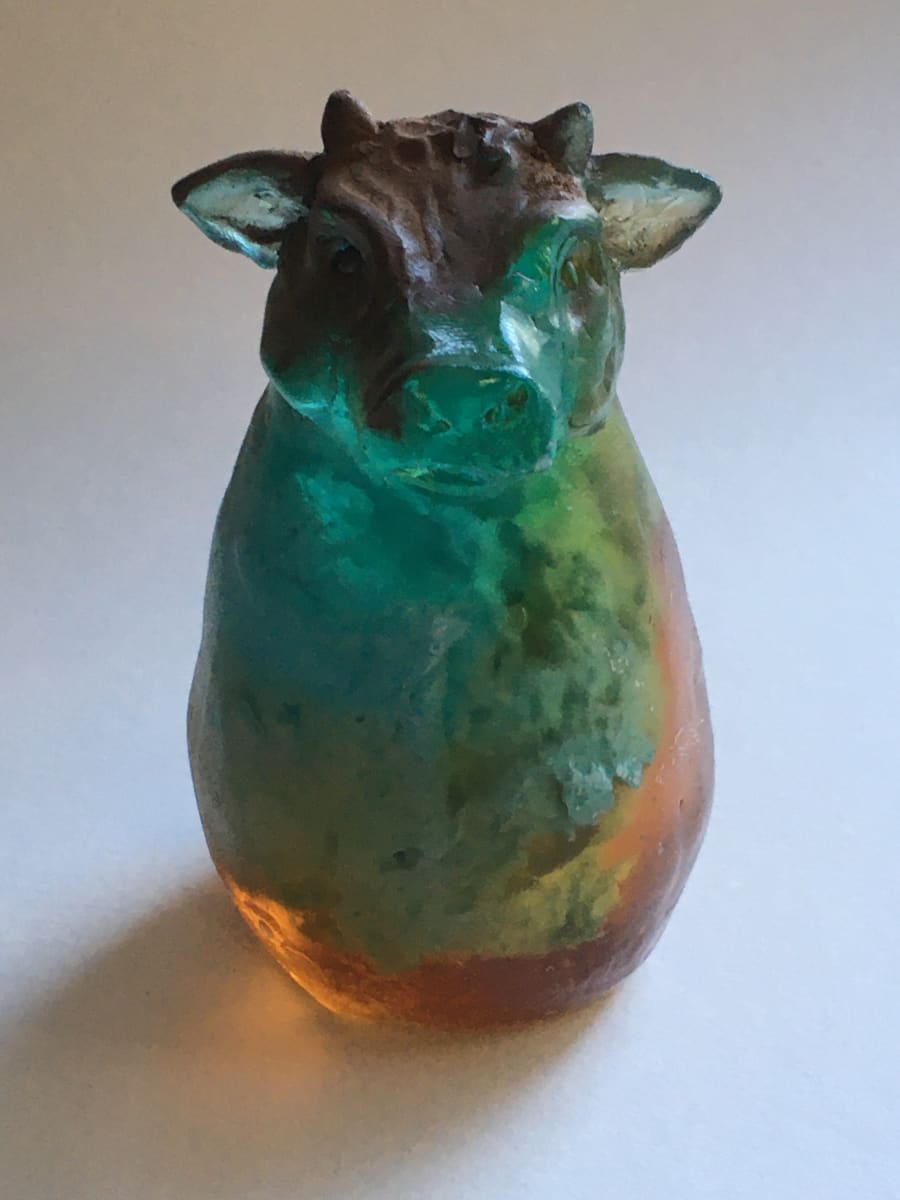 Cow (honey/blue w/bronze) 