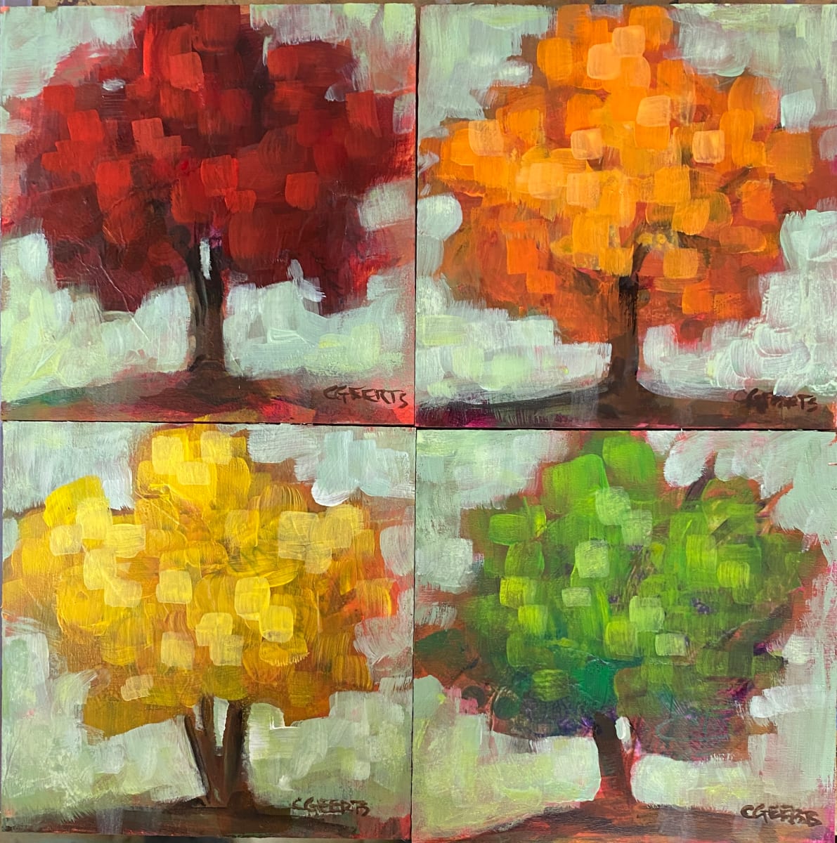 Quatre Couleurs - set of 4 by Connie Geerts 