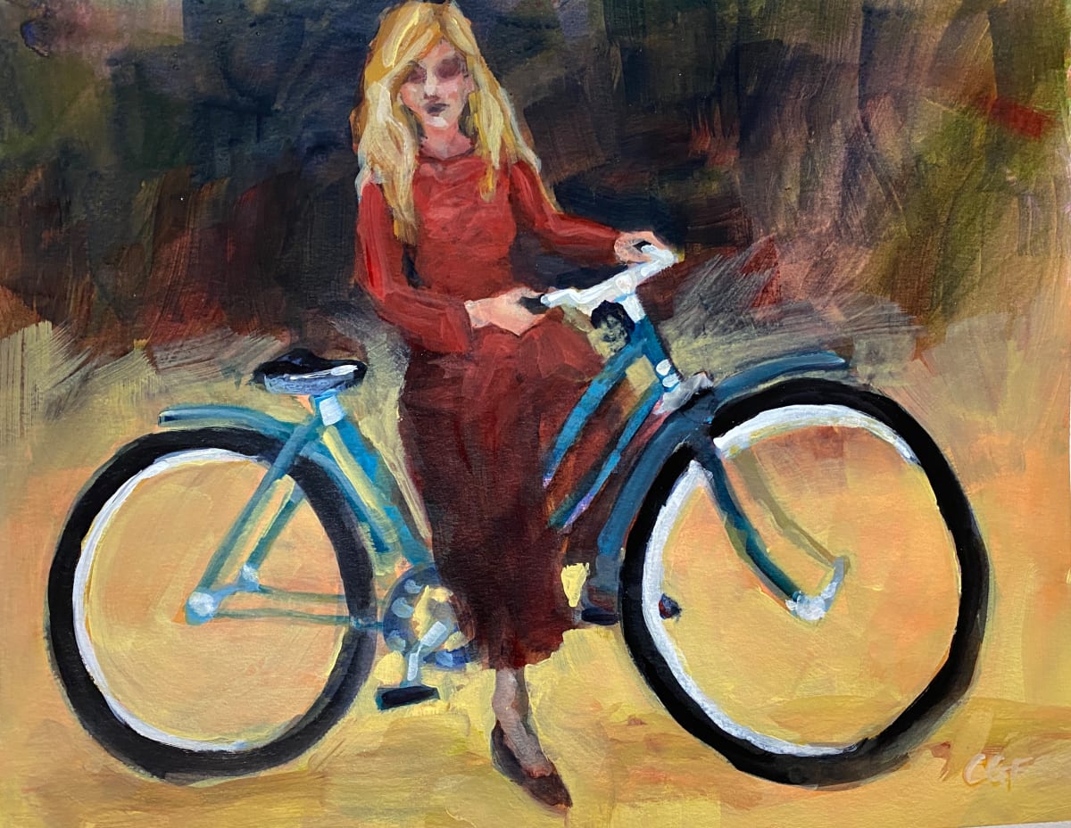 A Girl and Her Bike III by Connie Geerts 