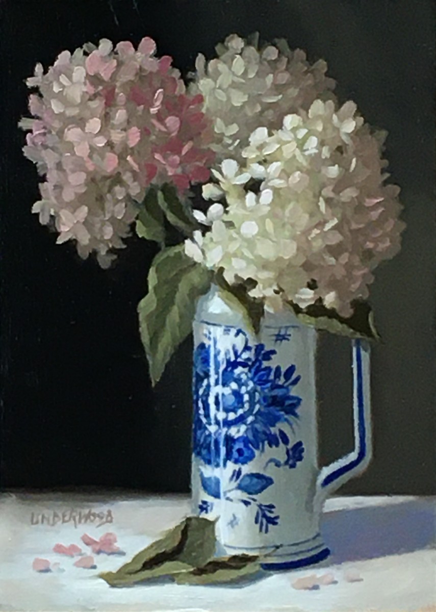 Hydrangeas and Delft by Tina Underwood 