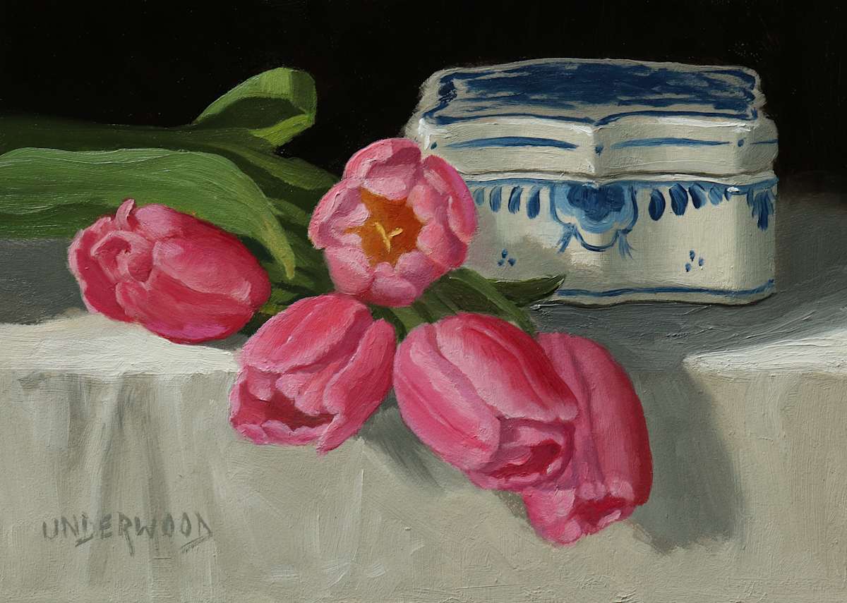 Tulips With Delft Box, Image 1.