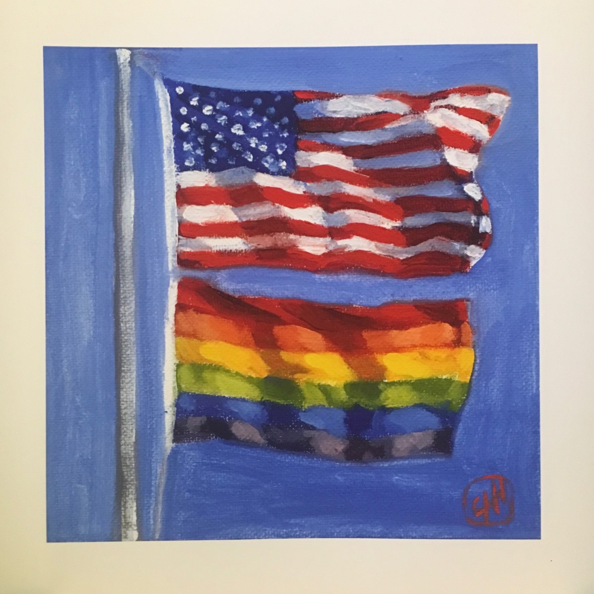 American Pride Paper Print by Christy Hegarty 